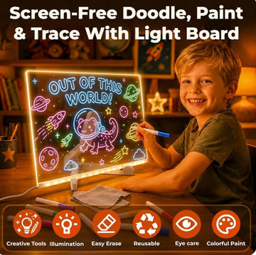 LED Acrylic Drawing Board DIY Erasable Luminous Writing Boards With Stand USB Plug Message Board With NightLight