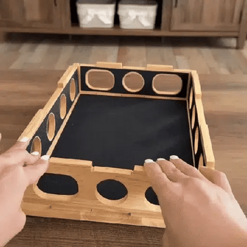 Wooden Fun Cat Scratching Box For Teasing And Self-Entertainment