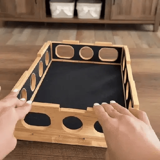 Wooden Fun Cat Scratching Box For Teasing And Self-Entertainment